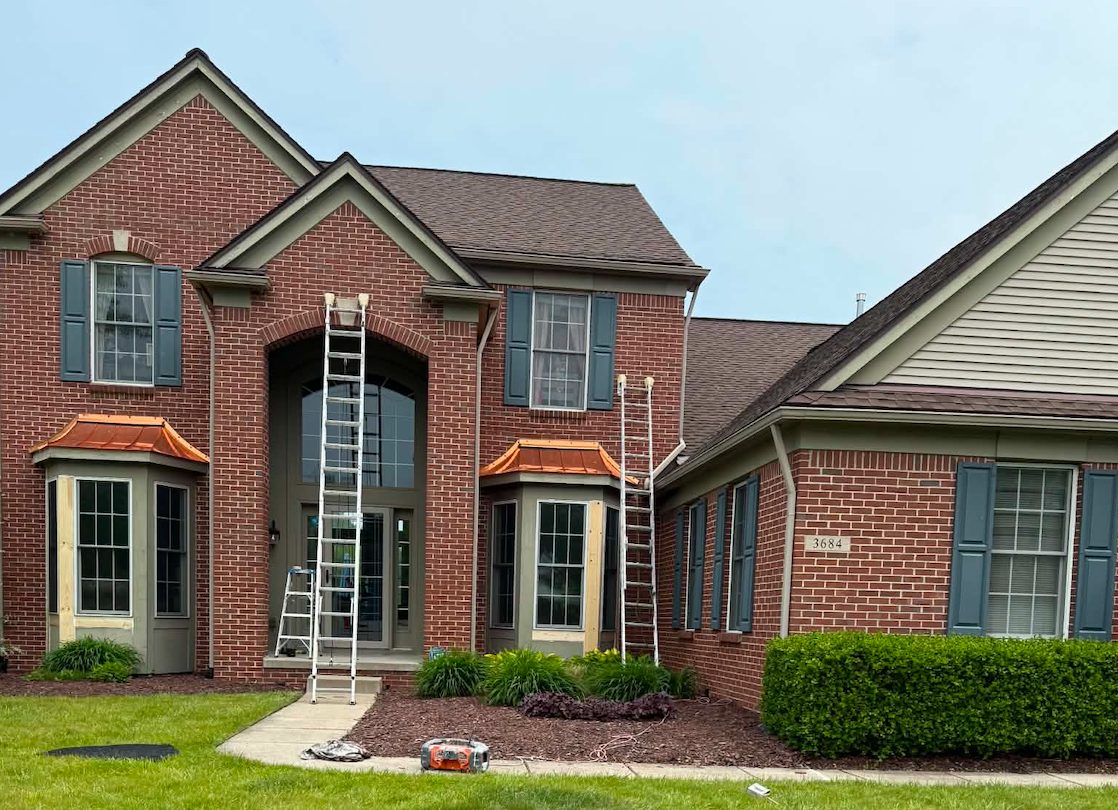 Exterior painting project in Rochester Hills, Michigan